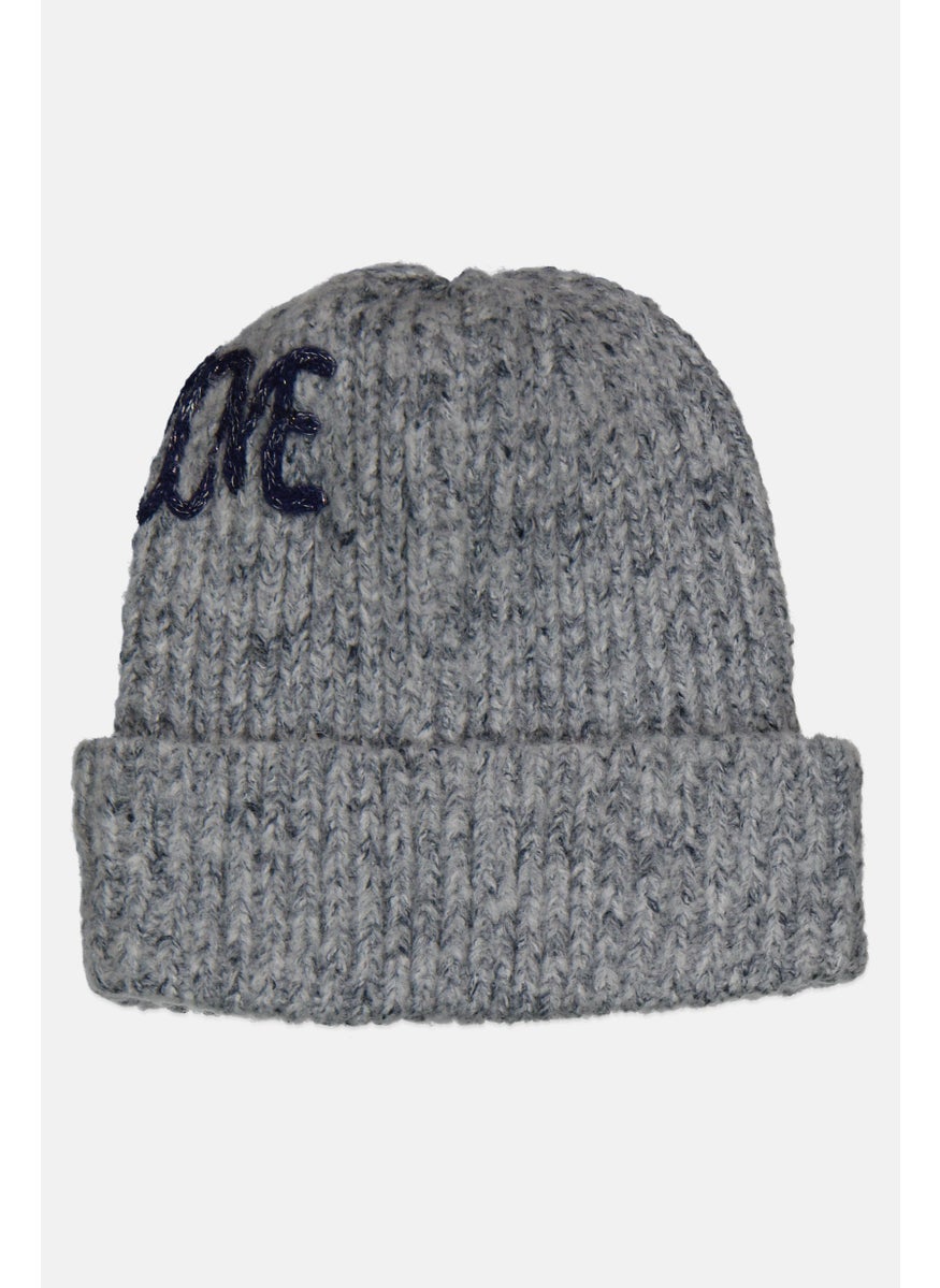 Body Glove - Women Rope Logo Beanie, Grey - Image 1