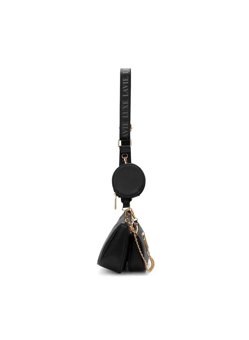 Lavie  Luxe Women's Duo Chunk 3 Piece Sling (Black) for Women | Best Price UAE