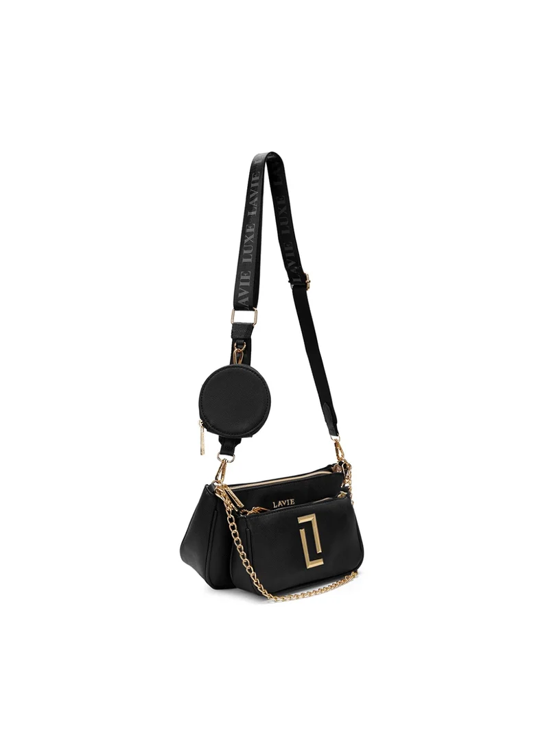 Lavie  Luxe Women's Duo Chunk 3 Piece Sling (Black) for Women | Best Price UAE