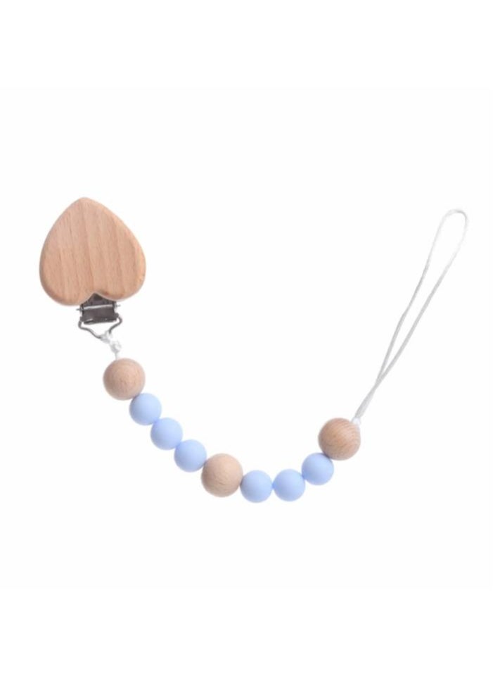 Heart Silicone & Wooden Pacifier Clip Blue - pzsku/ZEBAA74CB10087C7F2E44Z/45/_/1740404155/27a59379-cf40-43e2-8057-3110632c2043