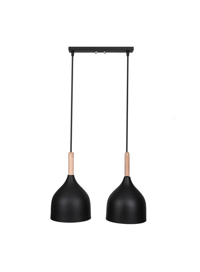 El Rawda Lighting Naomi Double Ceiling Lamp | modern decorative LED E27 pendant light ceiling lamp hanging | suitable for any room | Color: Black | Size: 70x36 cm