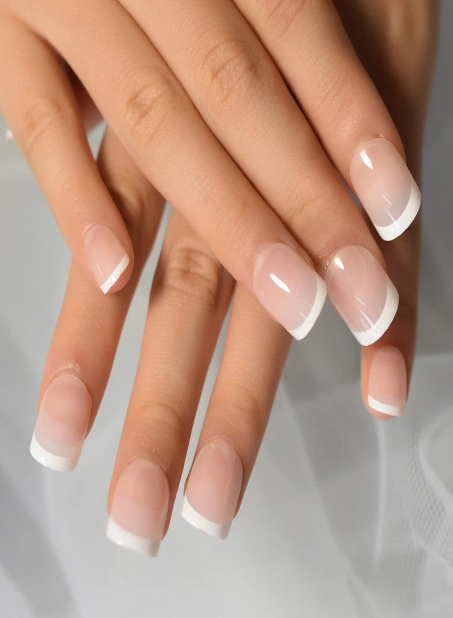EchiQ 120pcs Child Fake Nails Nude French Natural White Tips Short Round Press On Nails Kid Cute Christmas Party Show 5 * 24pcs - Image 2