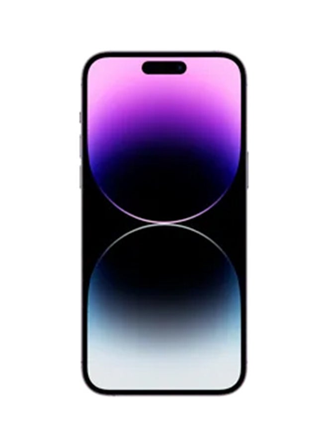 ابل  متجدد - هاتف iPhone 14 Pro بسعة 128 جيجابايت وبلون أرجواني داكن ومزود بتقنية 5G مع تطبيق FaceTime - Image 2