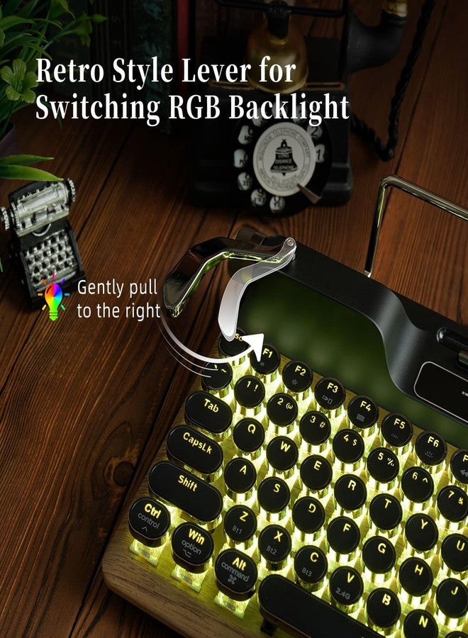 7كيز لوحة مفاتيح 7KEYS للآلات الكاتبة، 84 مفتاحًا، إضاءة خلفية RGB، مفاتيح ميكانيكية زرقاء، لأجهزة الكمبيوتر الشخصية والمحمولة وأجهزة ماك - Image 5