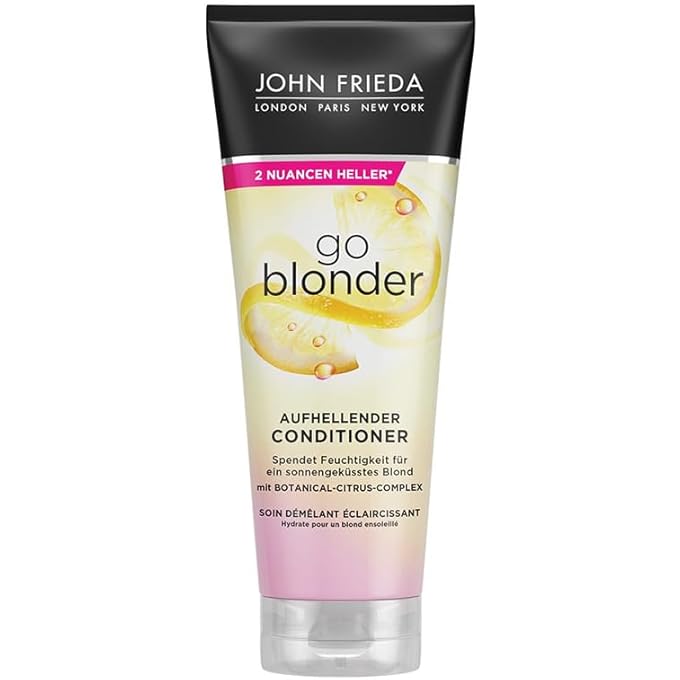 John Frieda SHEER BLONDE GO BLONDER CONDITIONER - BRIGHTENING - WITH CITRUS AND CHAMOMILE - MOISTURISES YOUR HAIR, 250 ML