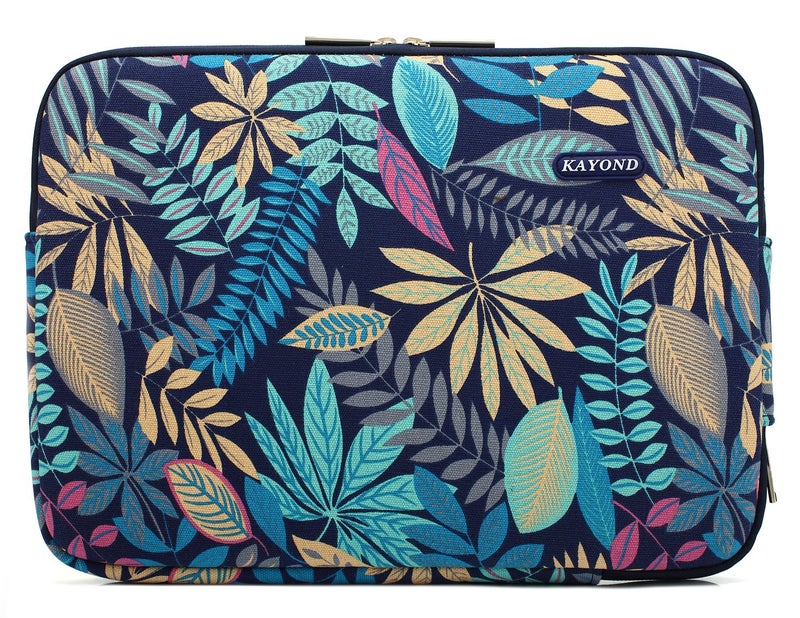 KAYOND Canvas Water-Resistant for 15.6-17 Inch Laptop Sleeve Case Bag (17 Inches, Forest Series Bule) - Image 2
