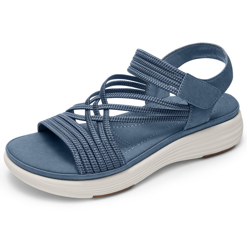 Vilanva Women's Comfortable Walking Sandals (Navy Size 8) - Image 1