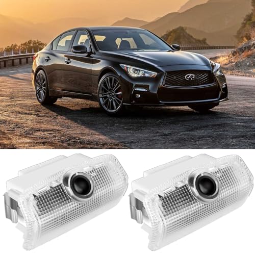 Bokocs Never Fade Car Door Lights Logo, Compatible with Infiniti: Q40/50/60/70,QX50/56/60/70/80,EX25/35/37,M25/35/37/45/56,FX35/37/45/50,G25/35/37, Welcome Light Puddle Lamp Car Accessories - 2PCS - Image 1