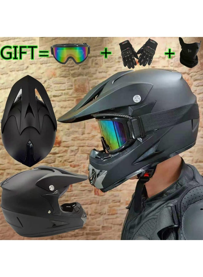 Oasisgalore Motocross Helmet Black Motorcycle Helmet with Goggles Gloves Mask, DOT Certified Full Face Helmet Set(XL) - Image 3