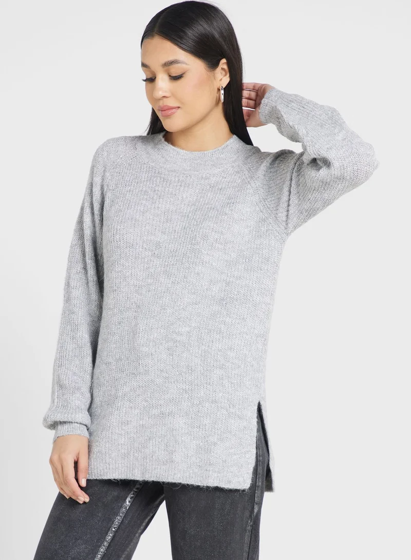 Jacqueline de Yong High Neck Knitted Sweater