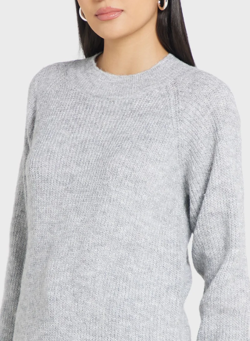 Jacqueline de Yong High Neck Knitted Sweater