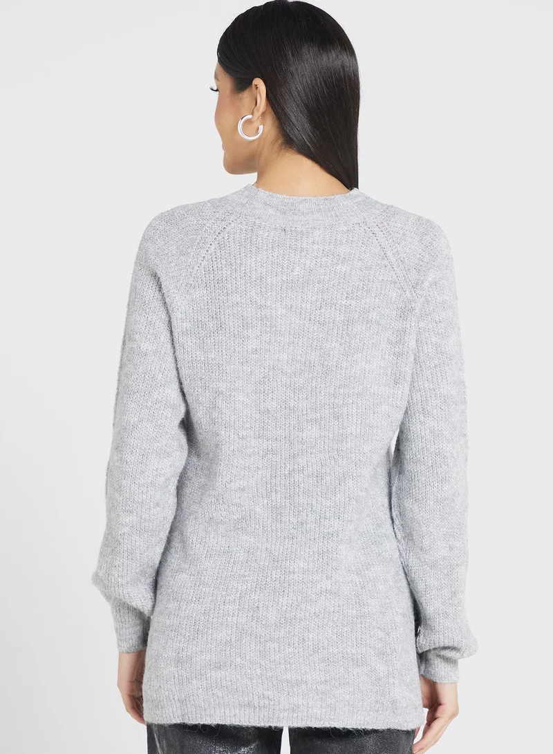 Jacqueline de Yong High Neck Knitted Sweater