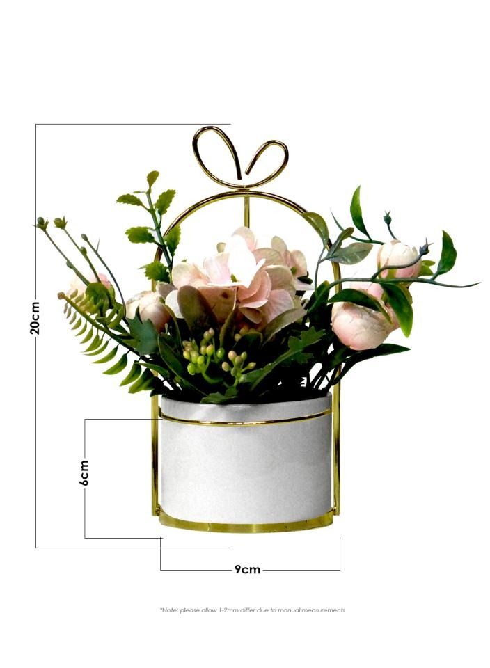 Alissa 2-Piece Artificial Flower Set with Vase – Elegant Faux Floral Arrangement for Home & Office Table Decor - Image 3