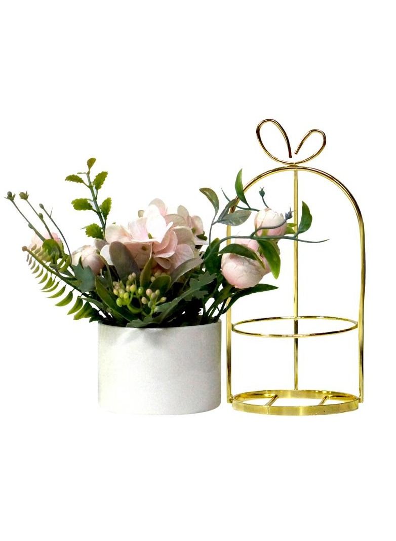 Alissa 2-Piece Artificial Flower Set with Vase – Elegant Faux Floral Arrangement for Home & Office Table Decor - Image 2