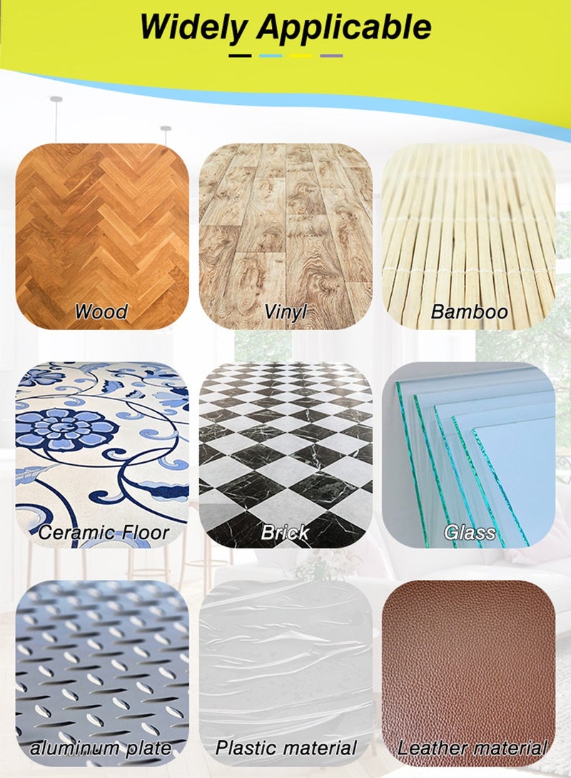 أبترين 60 Sheets Floor Cleaner Dissolvable Cleaning Agent Sheets Multi Surface Cleaner Eco-Friendly Mopping Concentrated Cleaning Slice Use On Hardwood Floor Laminate Ceramic Tile Linoleum Vinyl Bamboo - Image 4