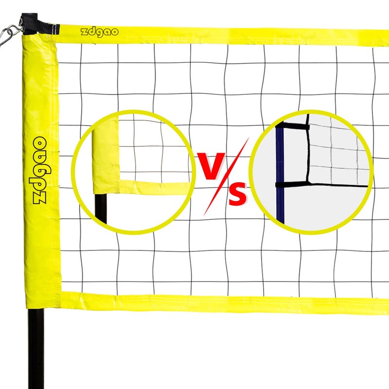 Zdgao Outdoor Portable Volleyball Net System - Adjustable Height Poles with Soft Volleyball Ball, Pump, Hammer, Boundary Line, and Carry Bag for Backyard, Beach, Lawn - Image 5