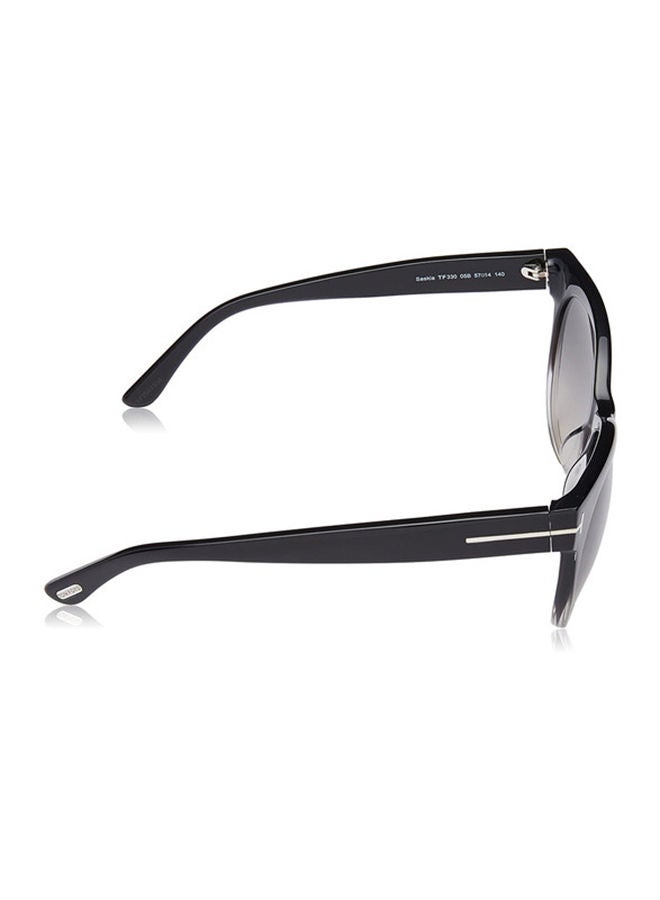 توم فورد نظارة شمسية نسائية بتصميم عين القطة من توم فورد بعدسات سوداء - FT0330 05B 57 مم - Image 3