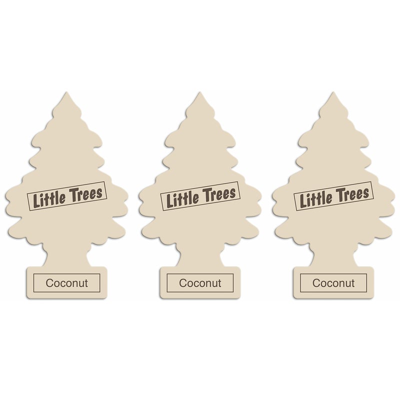 Little Trees Air Freshener Tree LTZ053 Coconut Fragrance For Car Home Boat Caravan - Triple Pack - Image 1