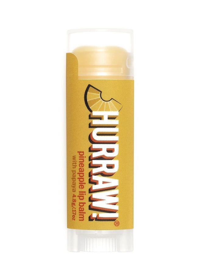 Hurraw! Pineapple Lip Balm: Organic, Certified Vegan, Cruelty and Gluten Free. Non-GMO, 100% Natural Ingredients. Bee, Shea, Soy and Palm Free. Made in USA - Image 1