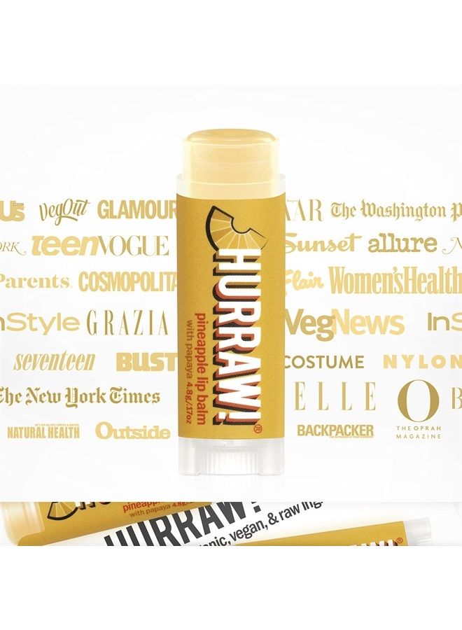 Hurraw! Pineapple Lip Balm: Organic, Certified Vegan, Cruelty and Gluten Free. Non-GMO, 100% Natural Ingredients. Bee, Shea, Soy and Palm Free. Made in USA - Image 4