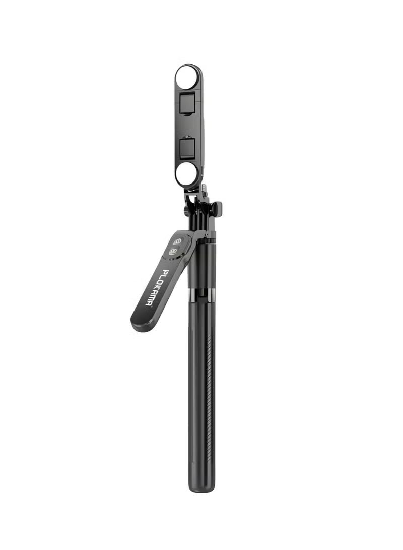 P9 Pro Bluetooth Selfie Stick with Adjustable Rotation Angle 170cm - Remote Control - Black - Image 1