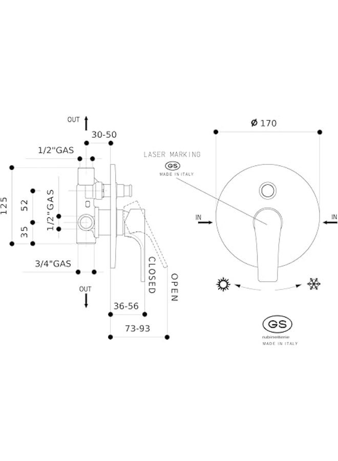 جي أس خلاط دفن خطين ابيض/كروم - Image 4