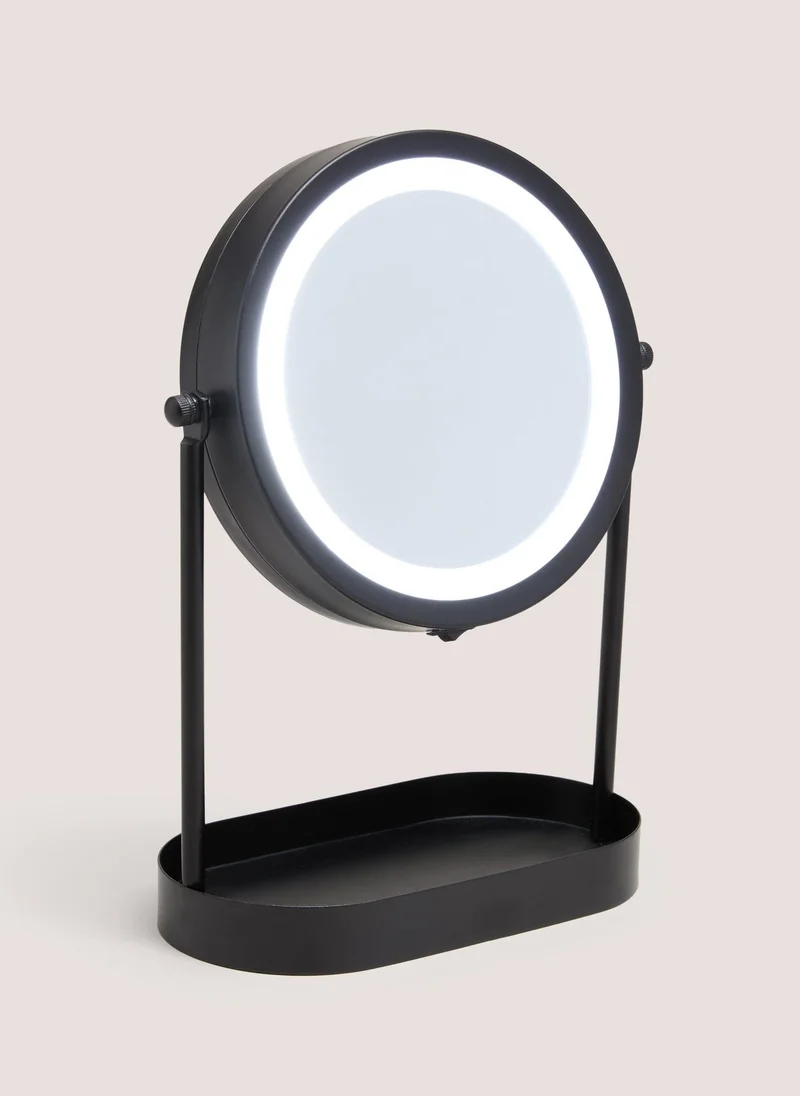 Matalan Black LED Circle Mirror