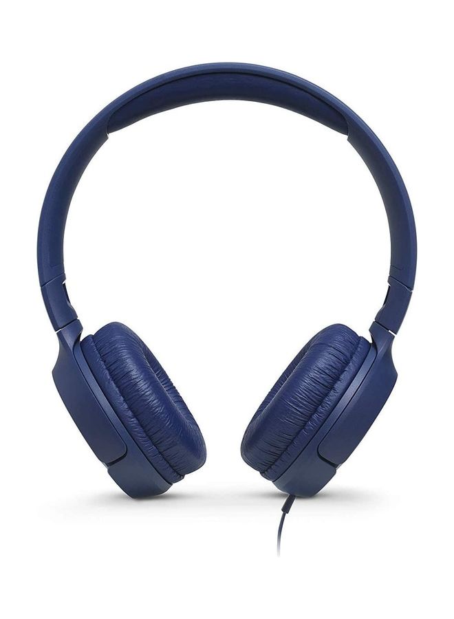 JBL Tune 500 On-Ear Wired Headphones Blue - Image 2