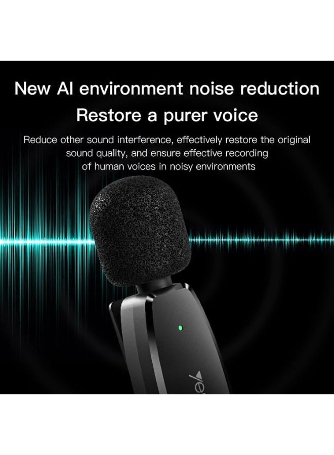 Yesido Dual Wireless Lavalier Microphone for iPhone 16/15, Android & Laptop | USB-C Plug & Play Mic with AI Noise Reduction | 20m Range Wireless Mic for Video Recording, YouTube, TikTok, Live Streaming - Image 3
