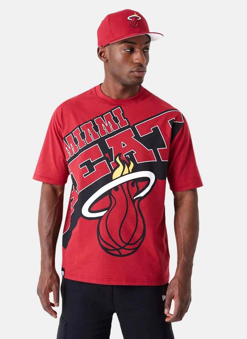 NEW ERA Men's NBA Miami Heat Large Wordmark T-Shirt