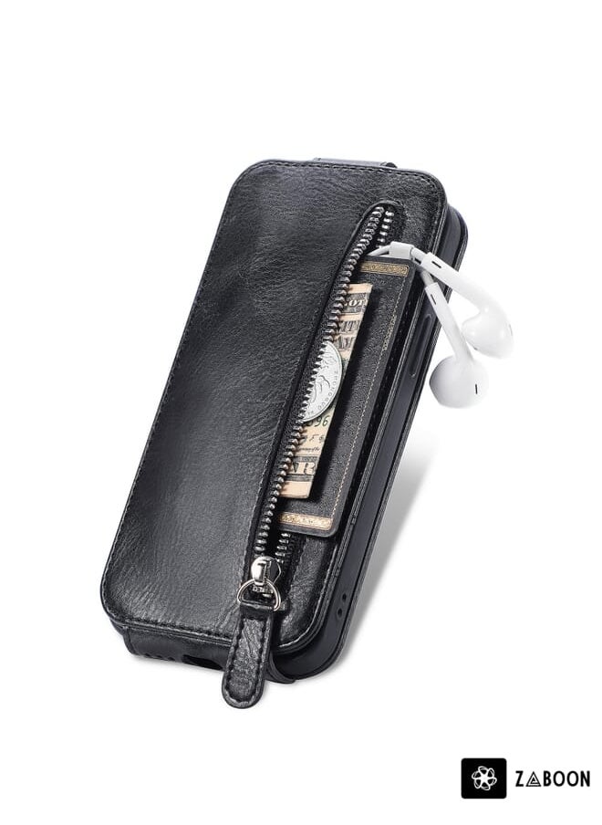 Green Tiger - For ZTE Axon 30S Zipper Wallet Vertical Flip Leather Phone Case(Black) - Image 1