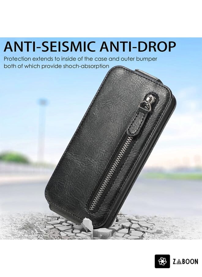 Green Tiger - For ZTE Axon 30S Zipper Wallet Vertical Flip Leather Phone Case(Black) - Image 1