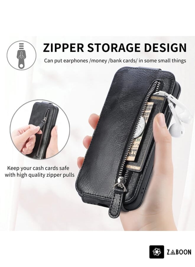 Green Tiger - For ZTE Axon 30S Zipper Wallet Vertical Flip Leather Phone Case(Black) - Image 1