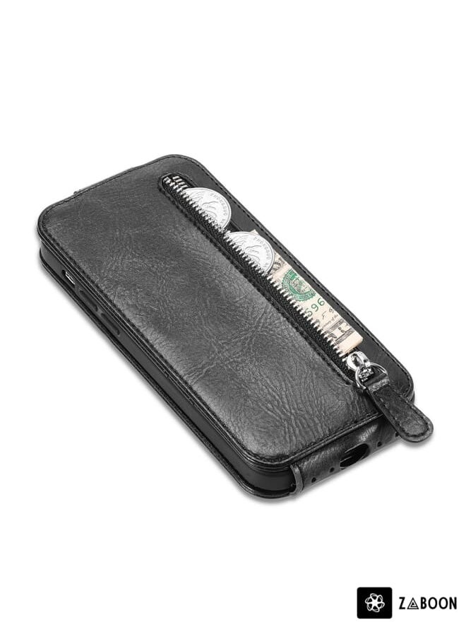 Green Tiger - For ZTE Axon 30S Zipper Wallet Vertical Flip Leather Phone Case(Black) - Image 1