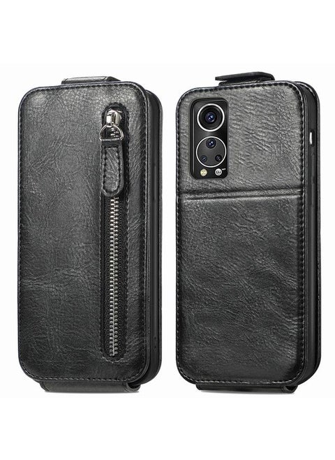For ZTE Axon 30S Zipper Wallet Vertical Flip Leather Phone Case(Black)