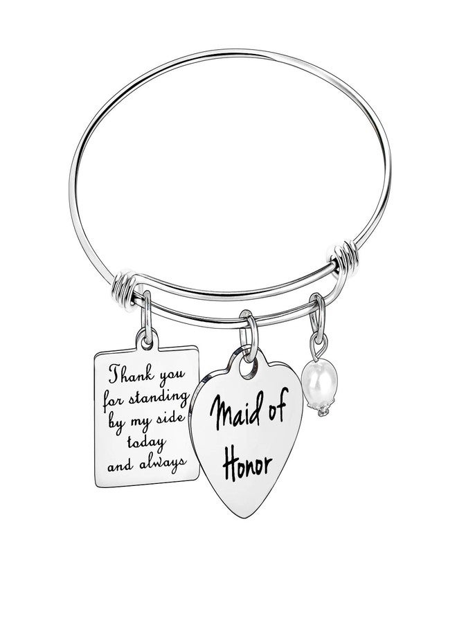 YEEQIN Maid of Honor Gift, Bridesmaid Gift, Wedding Gift, Maid Of Honor Bangle Bracelet - Image 1