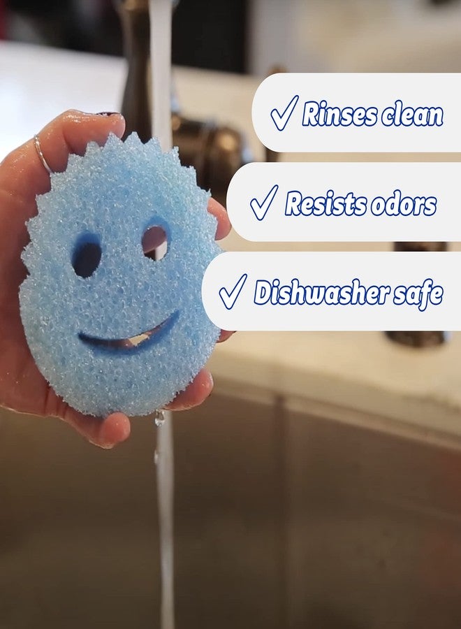 Scrub Daddy Colors - Color Code Cleaning, FlexTexture, Soft in Warm Water, Firm in Cold, Deep Cleaning, Dishwasher Safe, Multi-use, Scratch Free, Odor Resistant, Functional, Ergonomic, 4ct Roll - Image 5