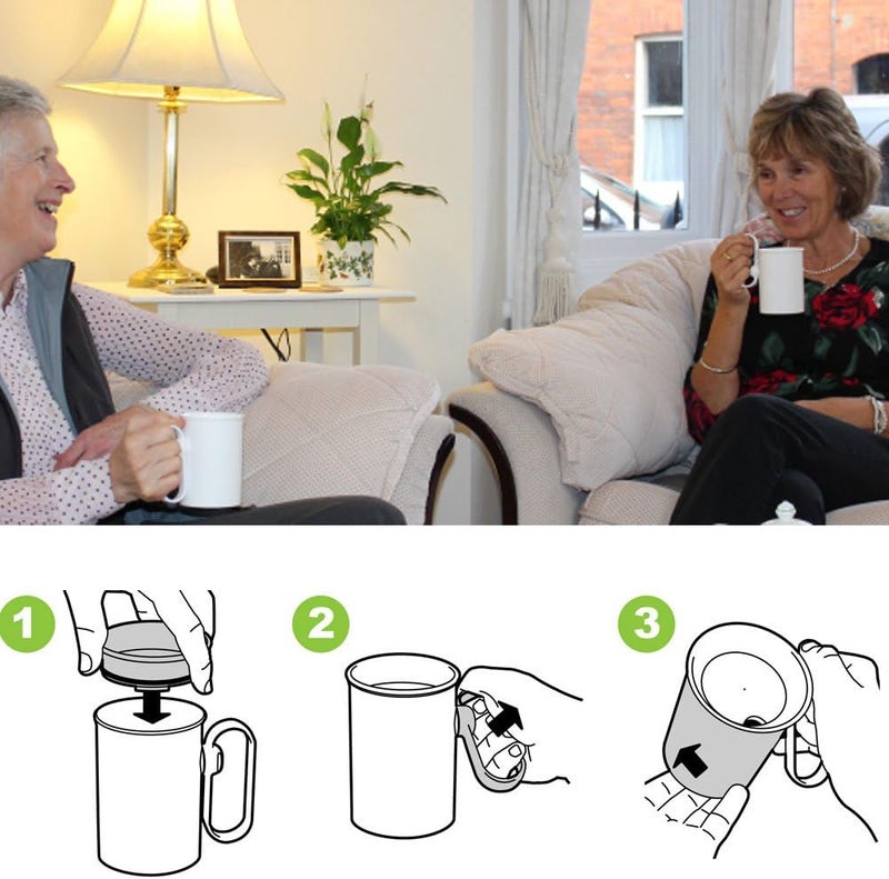 NRS Healthcare Hand Steady Mug with Easy Drinking Cup Aid - Image 5