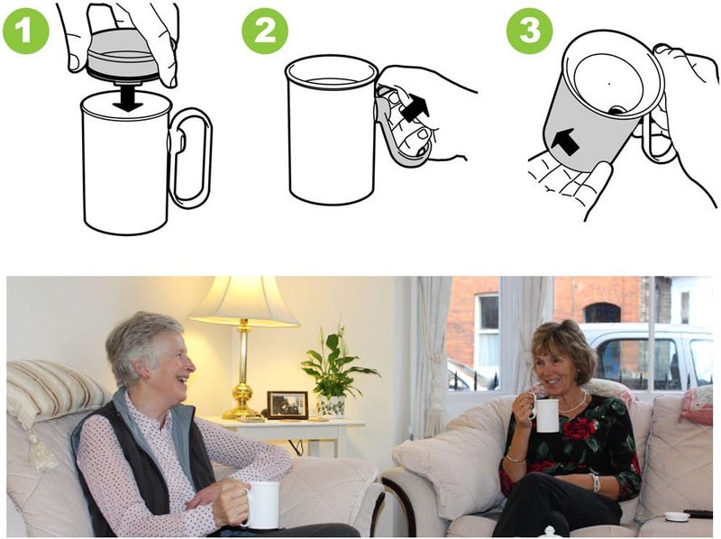 NRS Healthcare Hand Steady Mug with Easy Drinking Cup Aid - Image 3