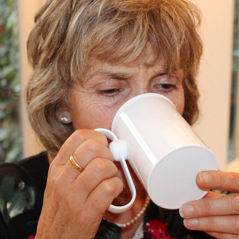 NRS Healthcare Hand Steady Mug with Easy Drinking Cup Aid - Image 2