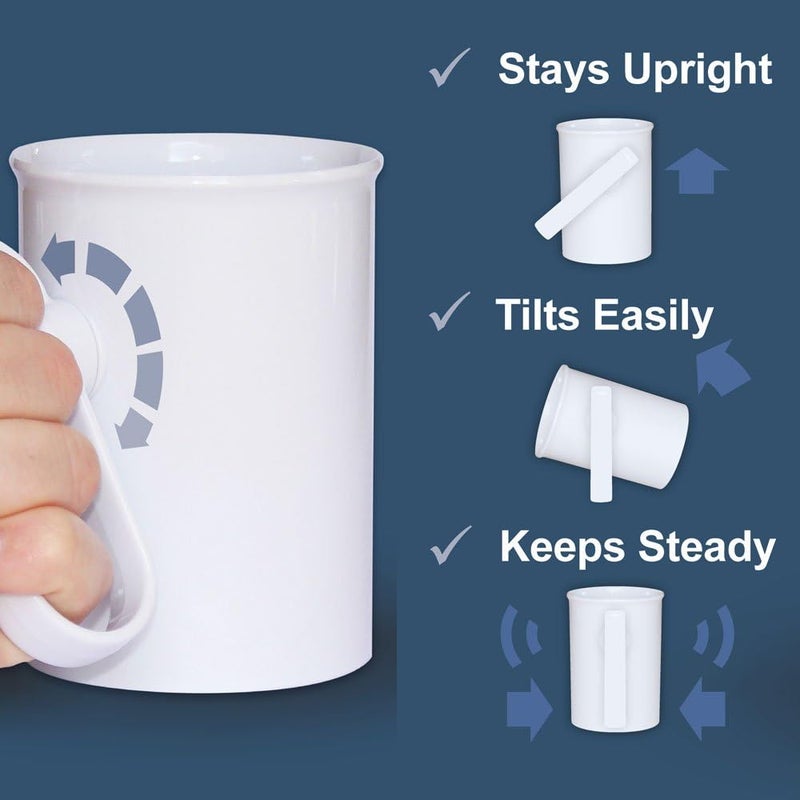 NRS Healthcare Hand Steady Mug with Easy Drinking Cup Aid - Image 4