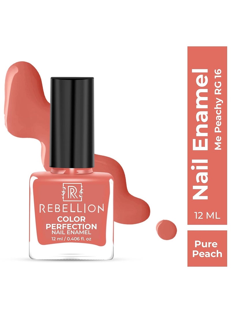 ريبيليان طلاء أظافر ريبيليون كلر بيرفيكشن 12 مل بيور بيتش مي بيتشي RG16 - Image 2