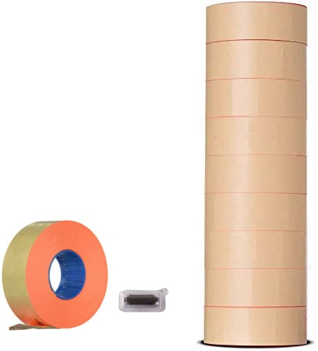 Veltec Premium 2212 Pricing Labels for Garvey and Contact 226 227 228 Price Gun 9 Rolls 11000 Labels and Free Inker Red