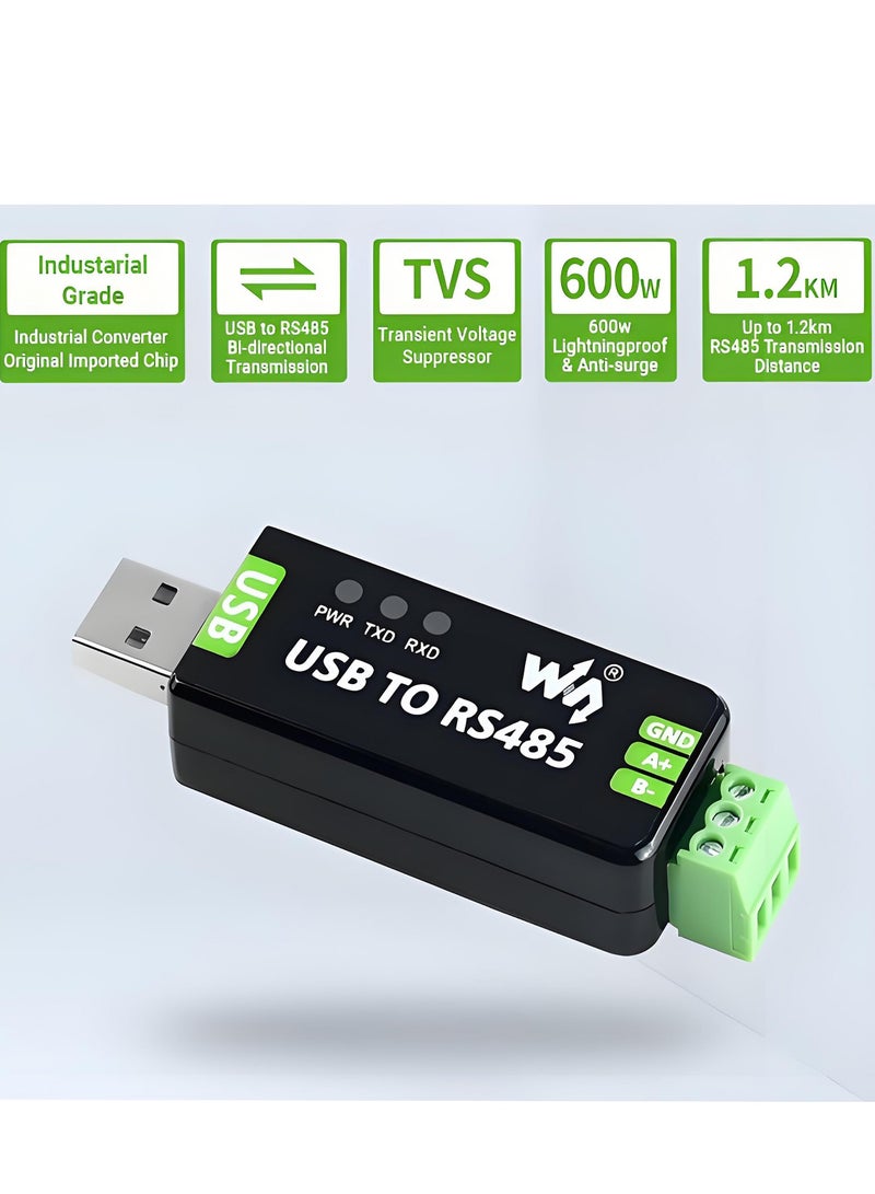 McDou Industrial USB to RS485 Converter Adapter Original FT232RL Fast Communication Embedded Protection Circuits Resettable Fuse ESD Protection TVS Diode etc Automatic Transceiving - Image 5