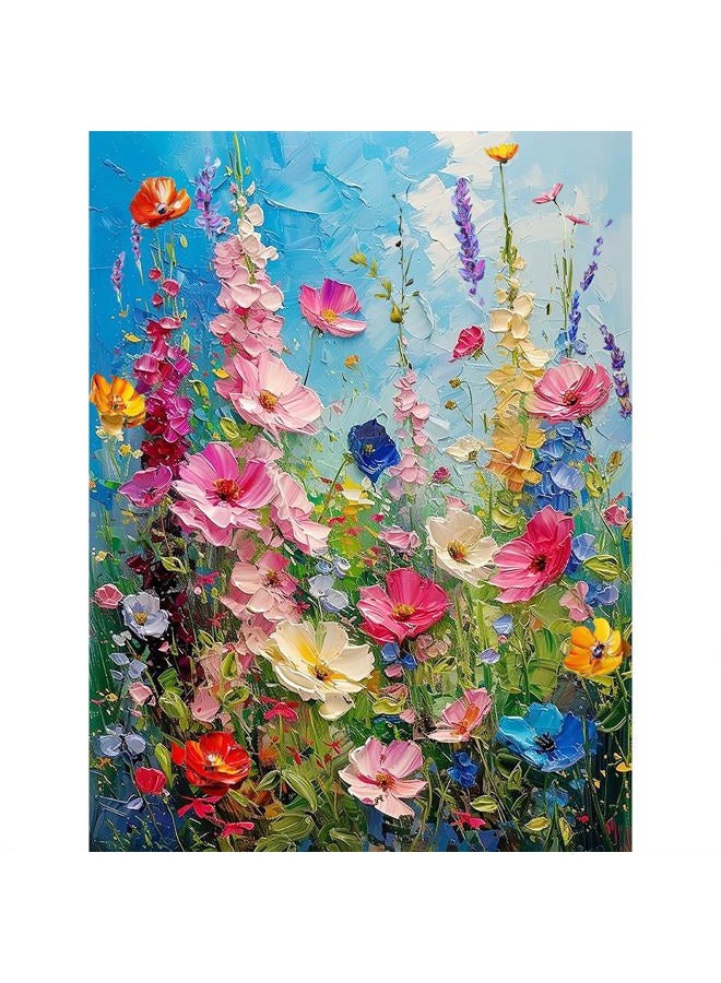 Hutarosl Wild Flowers Diamond Art Kits for Adults - Flowers Diamond Painting for Adults, Flower Gem Painting for Adult and Crafts Home Decor 12x16inch - Image 1