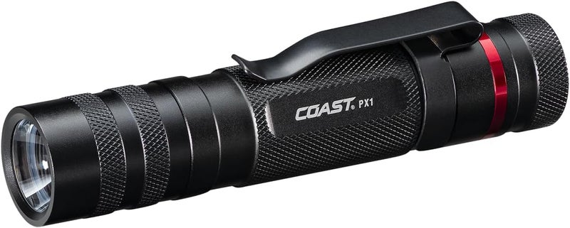 Coast PX1 565 Lumen Pure Beam Focusing LED Flashlight with Twist Focus and Adjustable Pocket Clip - Image 1