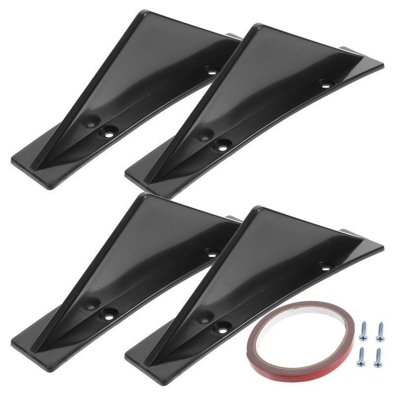 4PCS Triangle Rear Spoiler Lip Kit Car Body Diffuser Enhances Driving Easy to Install - Image 2