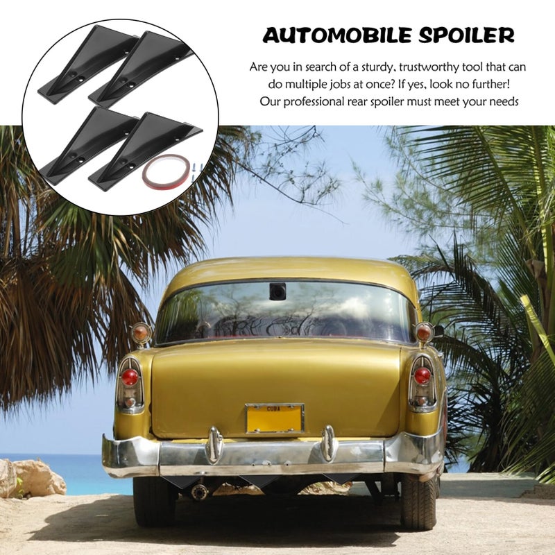 4PCS Triangle Rear Spoiler Lip Kit Car Body Diffuser Enhances Driving Easy to Install - Image 3