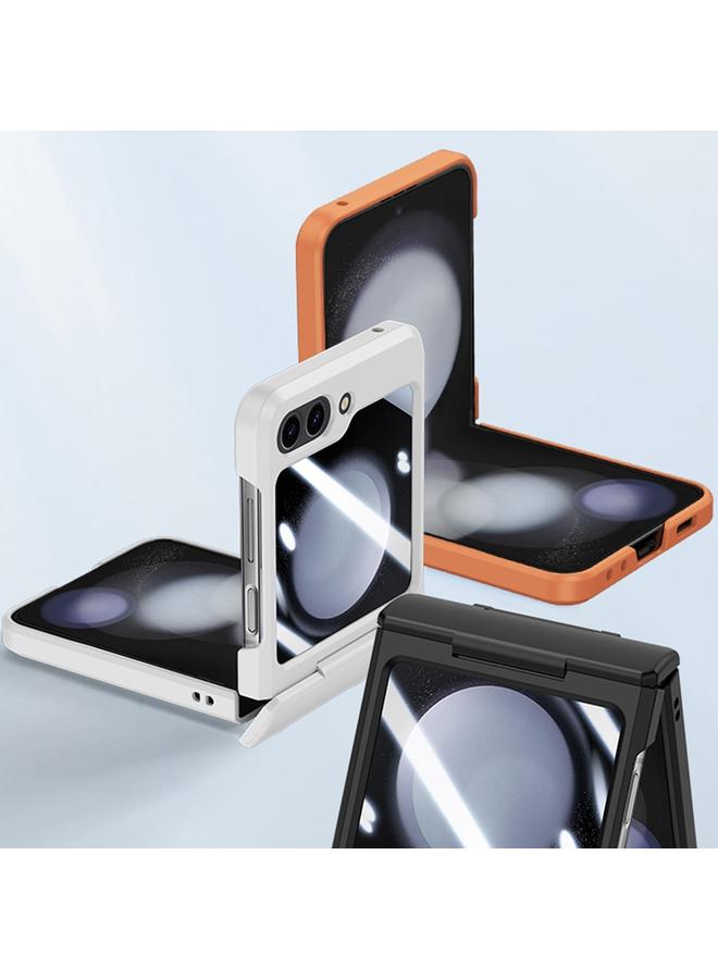 اس-توب جراب لهاتف Samsung Galaxy Z Flip5 5G PC Skin Feel Integrated PC Skin Case قابل للطي مع عمود متوسط - Image 3