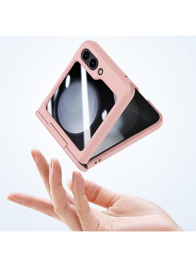 اس-توب جراب لهاتف Samsung Galaxy Z Flip5 5G PC Skin Feel Integrated PC Skin Case قابل للطي مع عمود متوسط - Image 5